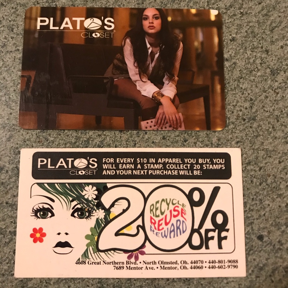 $100 Plato’s Closet gift card WITH 20% off card
